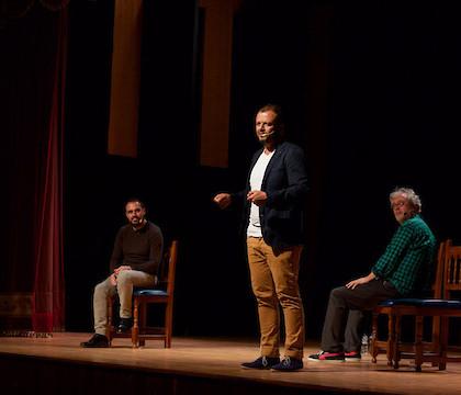 Quico Cadaval, Celso F. Sanmartín e José Luís Gutiérrez no Alkantara Festival